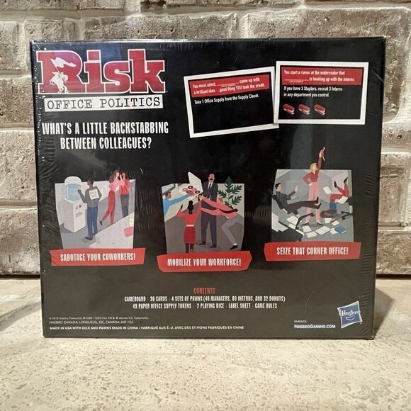 Risk Board Game Office Politics Humor Team Building Fun Hasbro‎ Factory Sealed - Picture 2 of 5